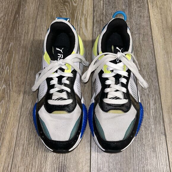 Puma RS-X 8W Jr Kids Youth US Size 5.5C 375894-01 Sneaker Shoes White Blue Black - Picture 4 of 11